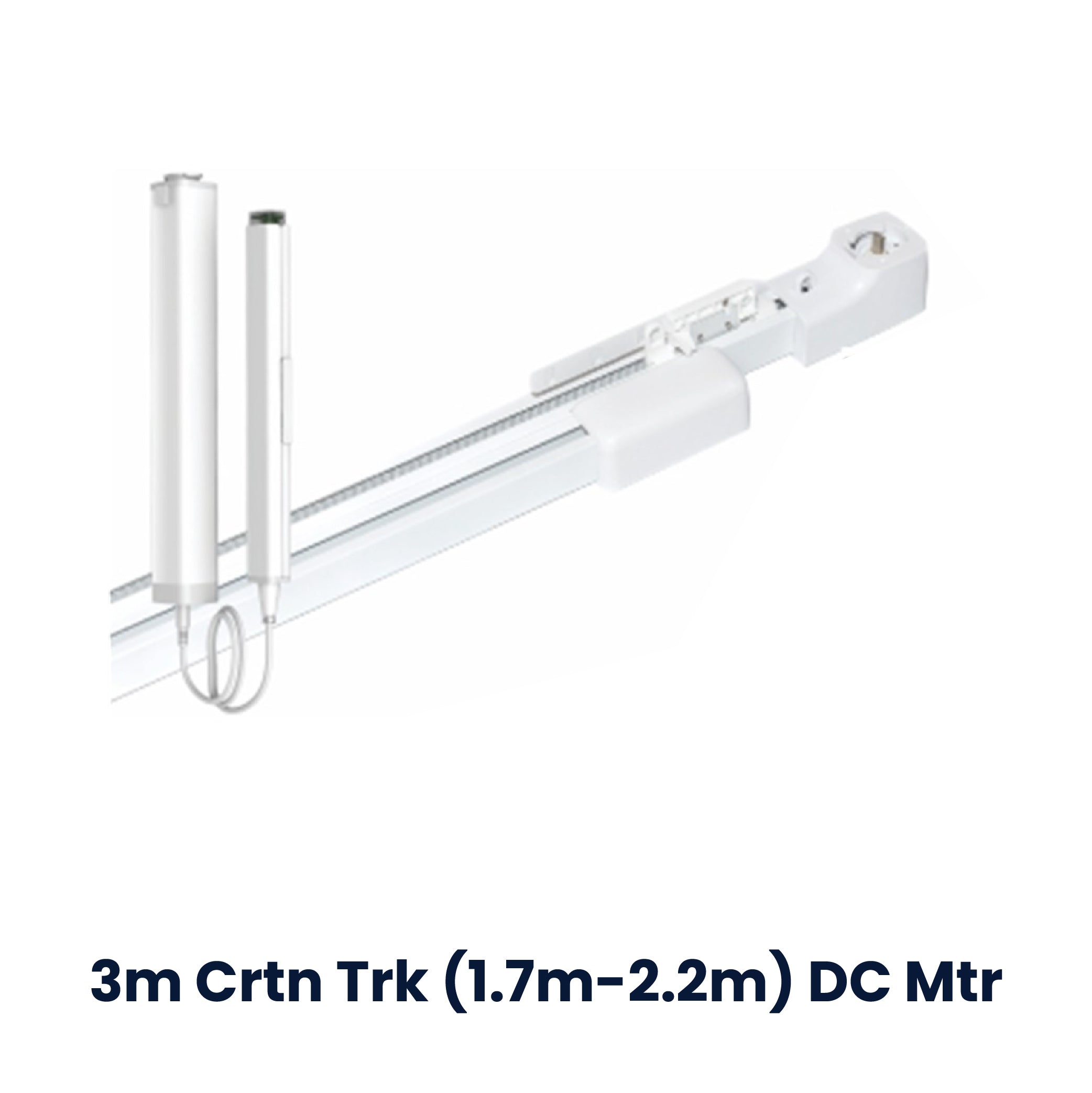 Alpha Motorised Extendable Curtain Track:3m (1.7m-2.2m) Alpha DC Motor